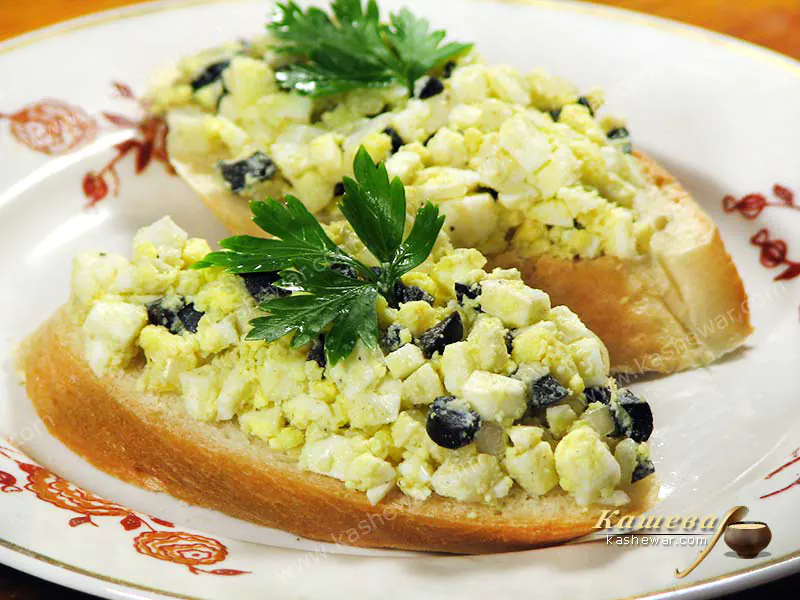 Sandwiches with Olives – recipe with photo, Bulgarian cuisine