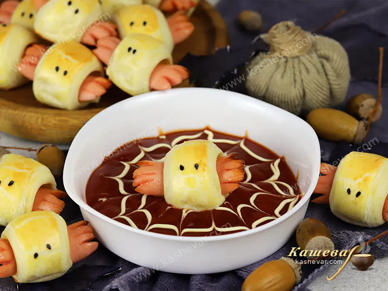 Колбасные паучки – рецепт с фото, итальянская кухня