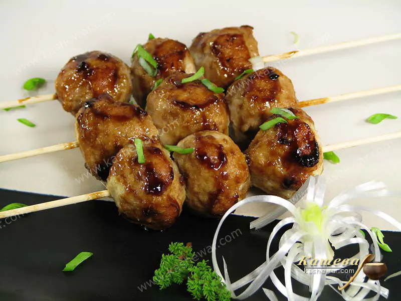 Grilled chicken meatballs (Tsukune) – recipe with photo, japanese cuisine