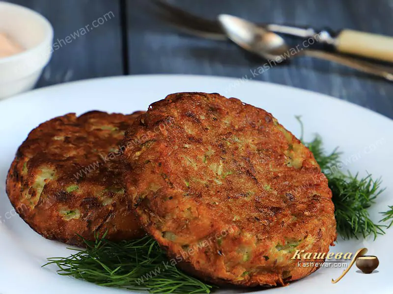 Zucchini and apple pancake – recipe with photo, snacks