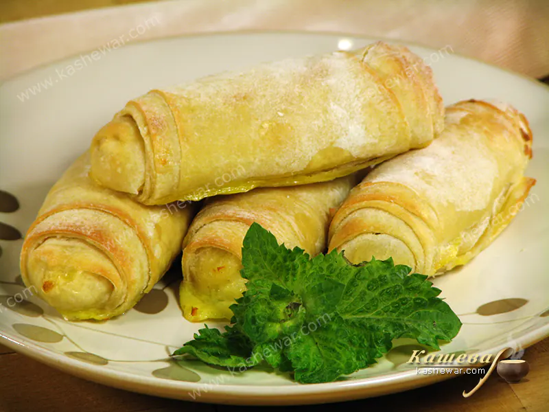 Thin dough pies with feta cheese (Sigara börek) – recipe with photo, Turkish cuisine