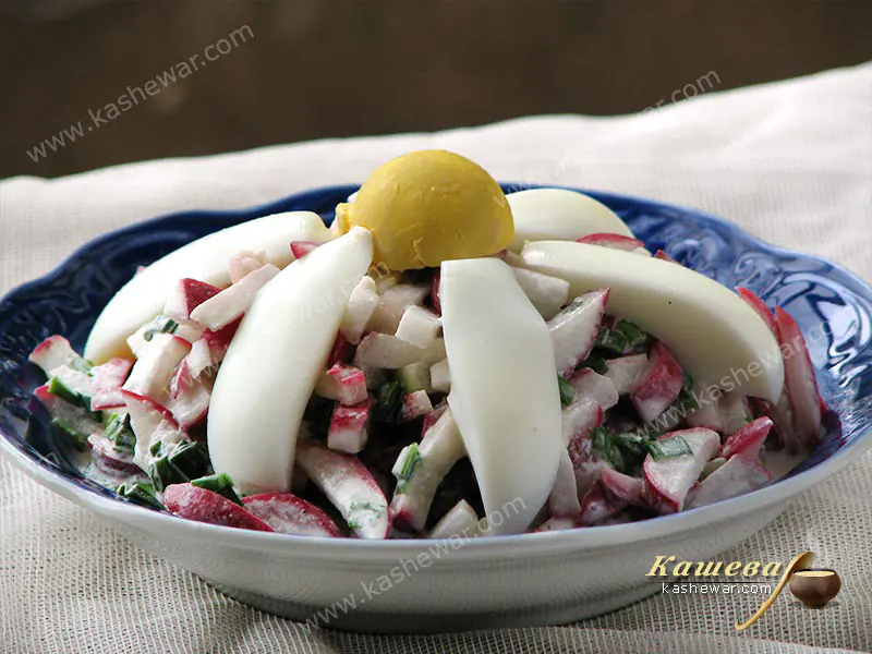 Salad of radishes and green onions – recipe with photo, Uzbek cuisine