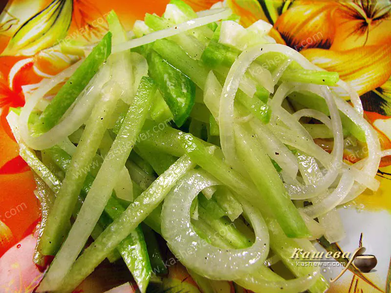 Green radish salad (Sai) – recipe with photo, Uzbek cuisine