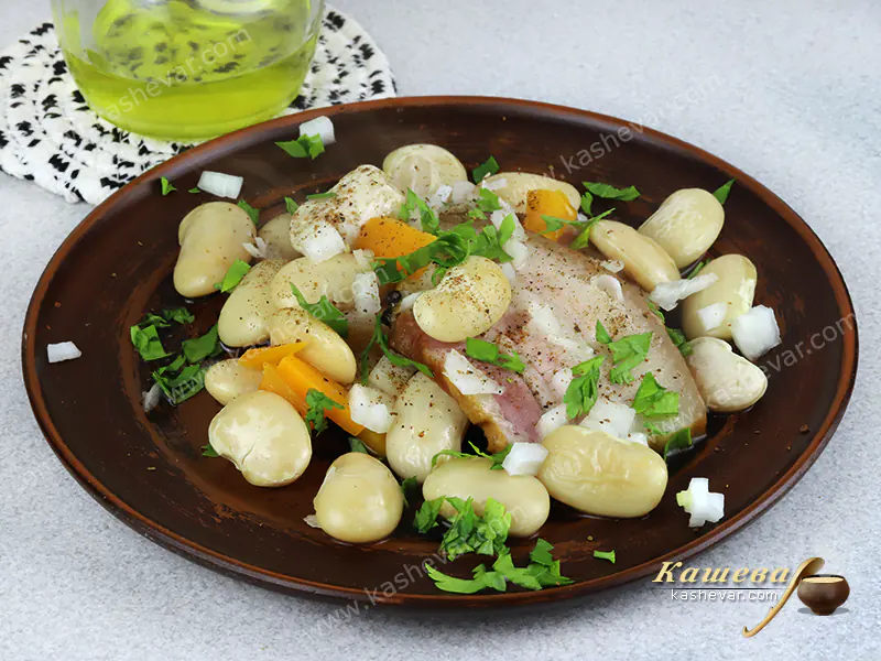 Квасоля з копченостями – рецепт з фото, українська кухня