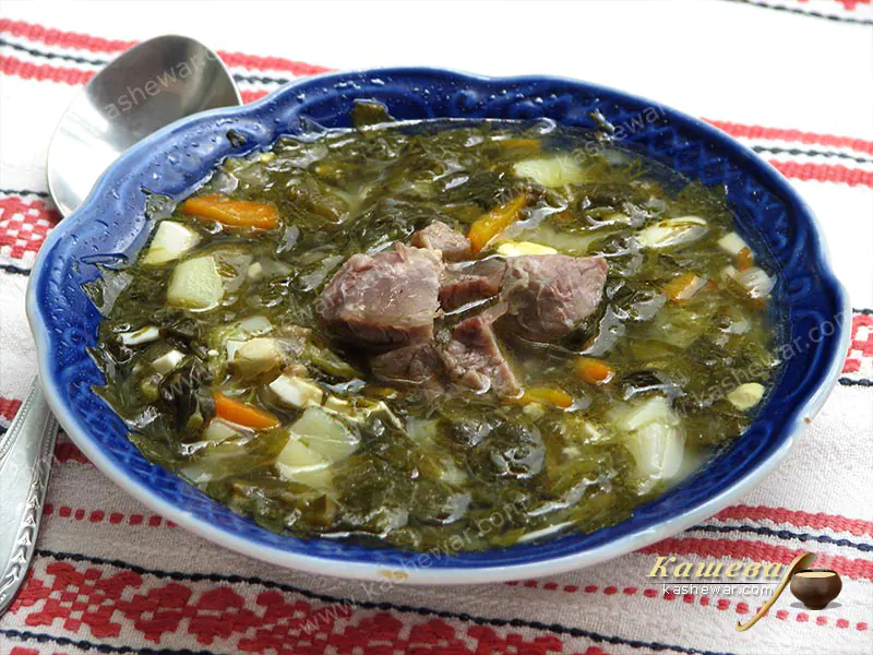 Зеленый борщ – рецепт с фото, украинская кухня