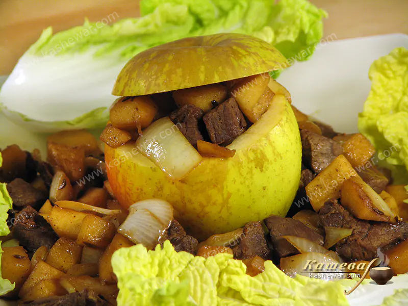 Жареная говядина с яблоками – рецепт с фото, китайская кухня