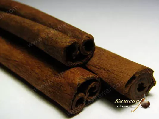 Cinnamon stick on a white background