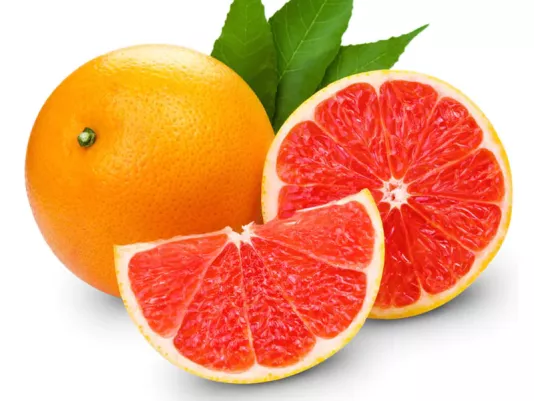 A ripe grapefruit