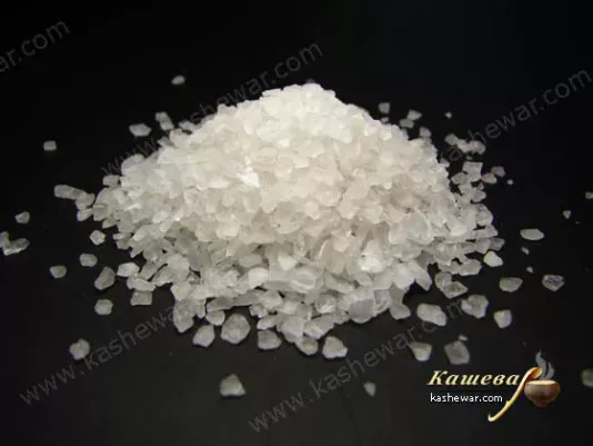 Crystals of table salt