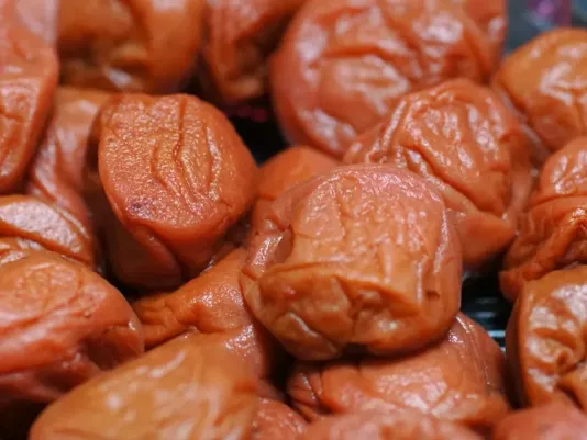 Traditional Japanese pickled plums umeboshi