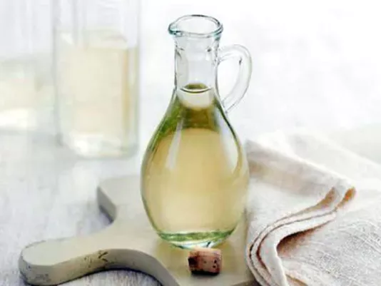 A bottle of white wine vinegar