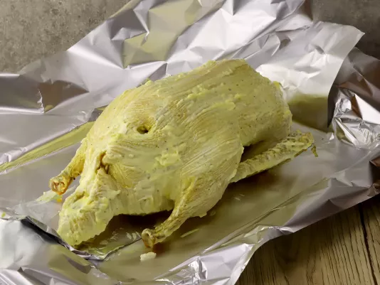 Baking the duck in the oven