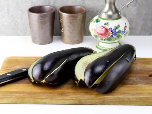 Frying the Eggplants