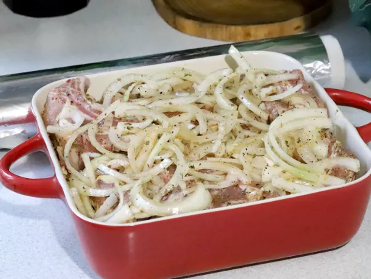 Seasoning and baking the ribs