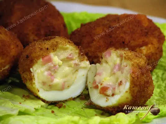 Breaded deviled eggs - recipe with photo, Spanish cuisine
