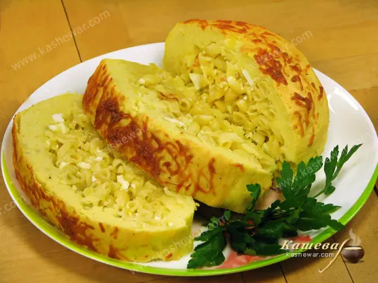 Картопляний рулет з макаронами – рецепт з фото, молдавська кухня