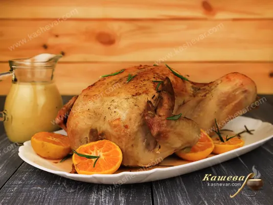 Курка з розмарином та мандаринами – рецепт з фото, основні страви