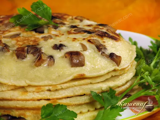 Mushroom omelet pie - recipe with photo, German cuisine