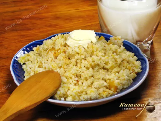 Каша пшоняна з гарбузом – рецепт з фото, основні страви