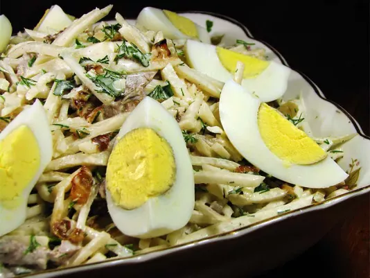 Салат из говядины и черной редьки (Ташкент) – рецепт с фото, узбекская кухня