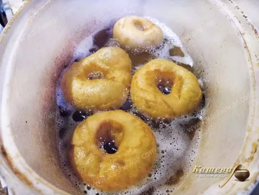 Toasting donuts