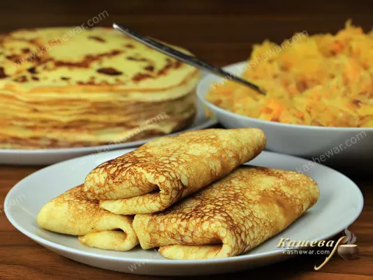 Блины с капустой