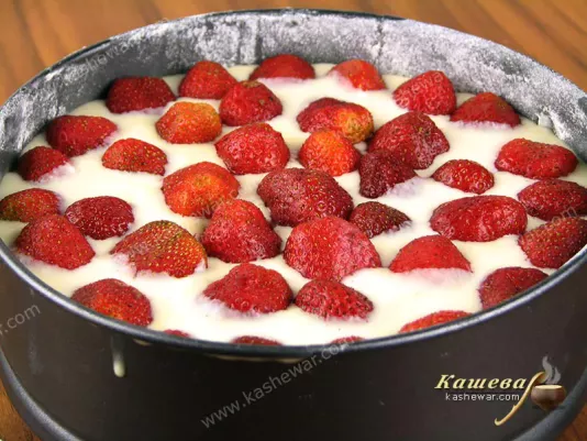 Strawberries in dough