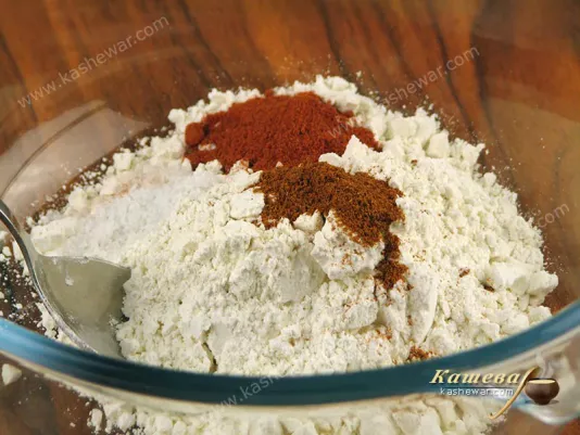 Preparation of dry marinade for buffalo wings