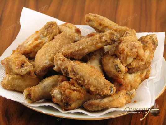 Deep fried chicken wings