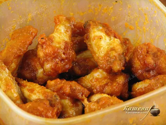 Chicken wings in Buffalo sauce