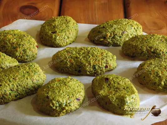 Drying lentil cutlets