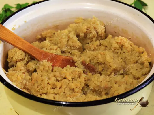 Red lentils with bulgur