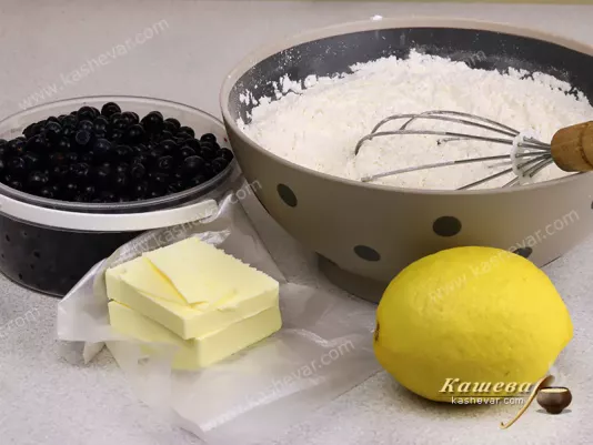 Preparation of products for bilberries cookies