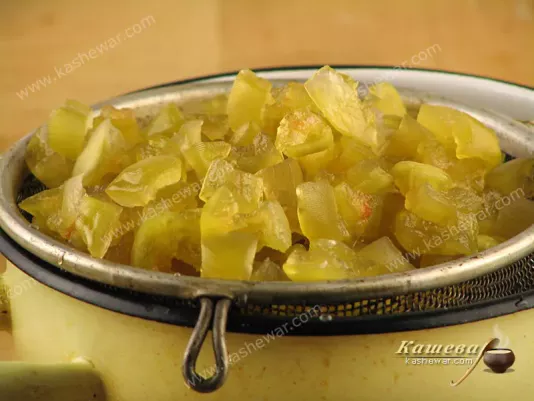 Приготовление цукатов из арбузных корок