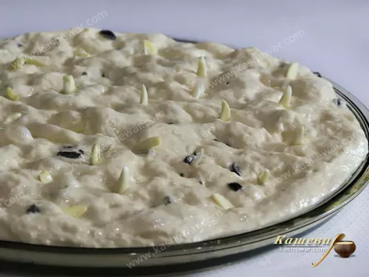 Garlic in focaccia