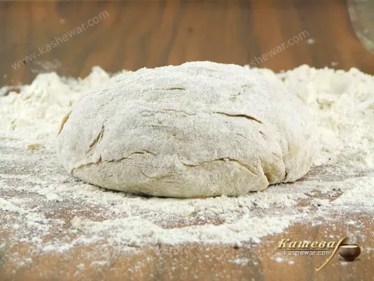 Kneading dough for buckwheat bread