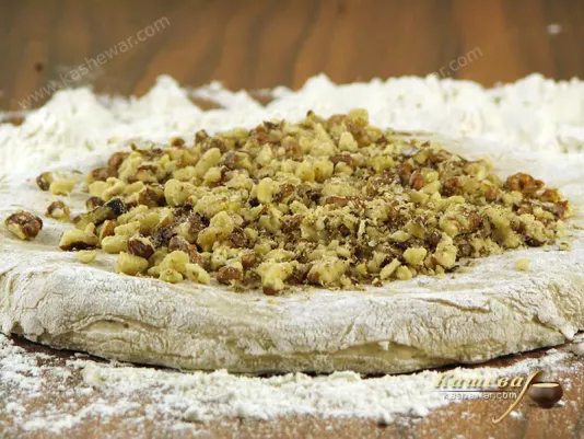Chopped walnuts for buckwheat bread