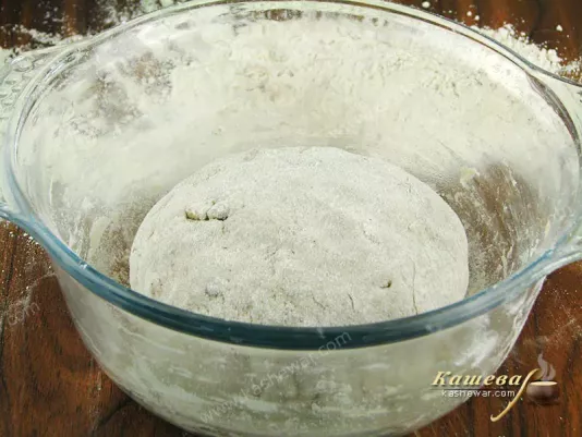 Kneaded dough for bread made from buckwheat flour