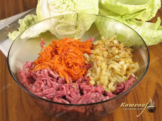 Preparation of products for cabbage rolls