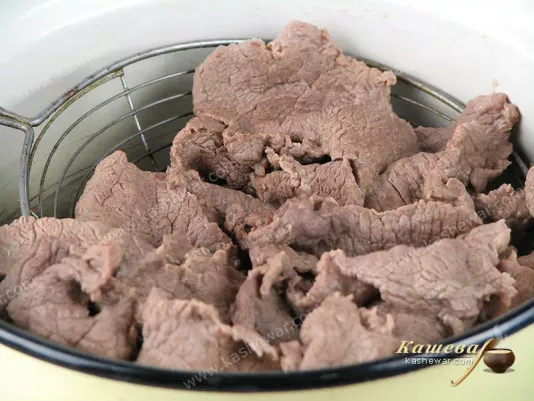 Boiled beef meat