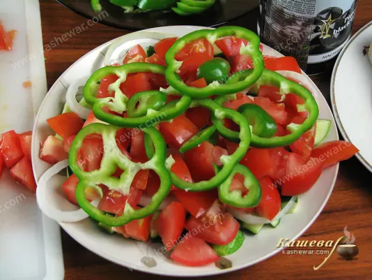 Sliced bell peppers