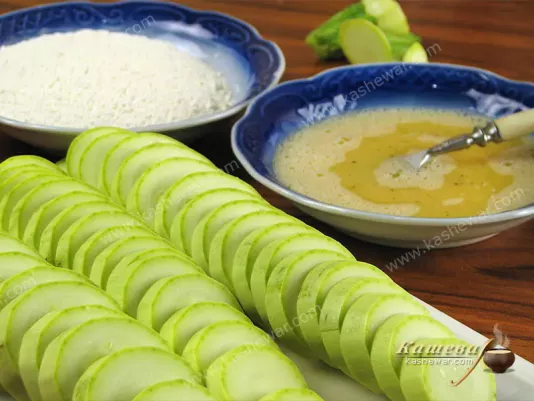 Sliced zucchini
