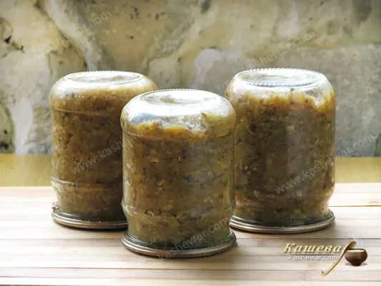 Canned squash caviar