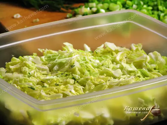 Chopped chinese cabbage