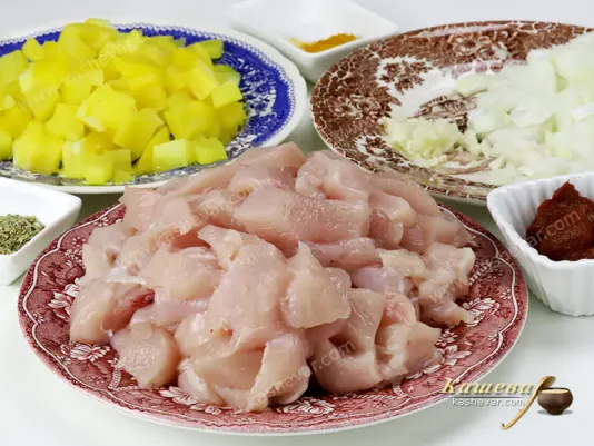 Sliced chicken fillet