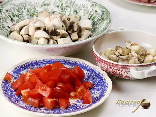 Chopped vegetables