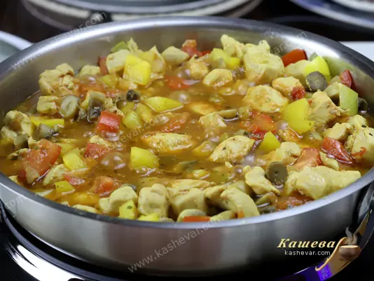 Chicken Stuffing for Potatoes