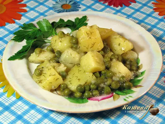 Potatoes with green peas