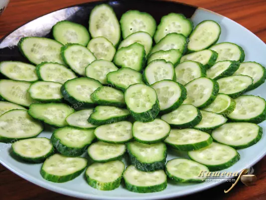 Beautifully laid out cucumbers