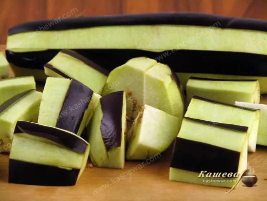 Eggplant preparation for kebab